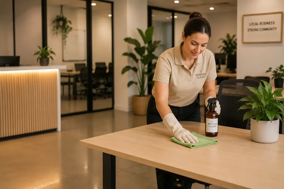 A clean, welcoming workplace reception